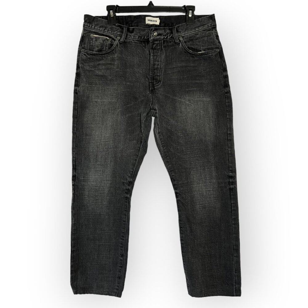 Taylor Stitch Slim Selvage Jean SIZE 35x27 Black Wash Organic Cotton Button Fly